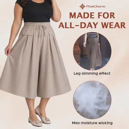 FlowCharm - Pull-On Capri Culottes for Women