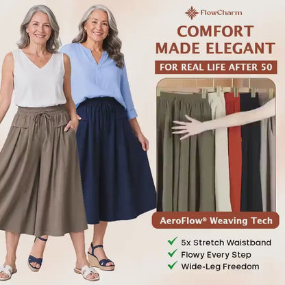 FlowCharm - Pull-On Capri Culottes for Women