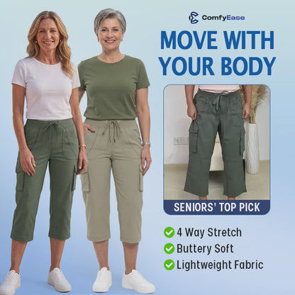 LAST DAY 70% OFF - Women Lightweight Cargo Capri Hiking Cropped Pants
