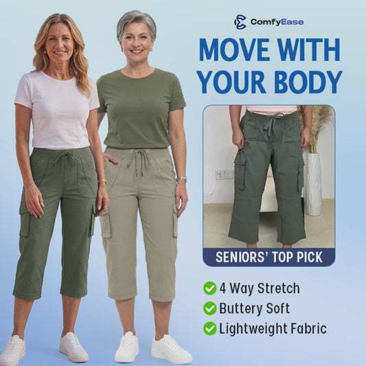 LAST DAY 70% OFF - Women Lightweight Cargo Capri Hiking Cropped Pants