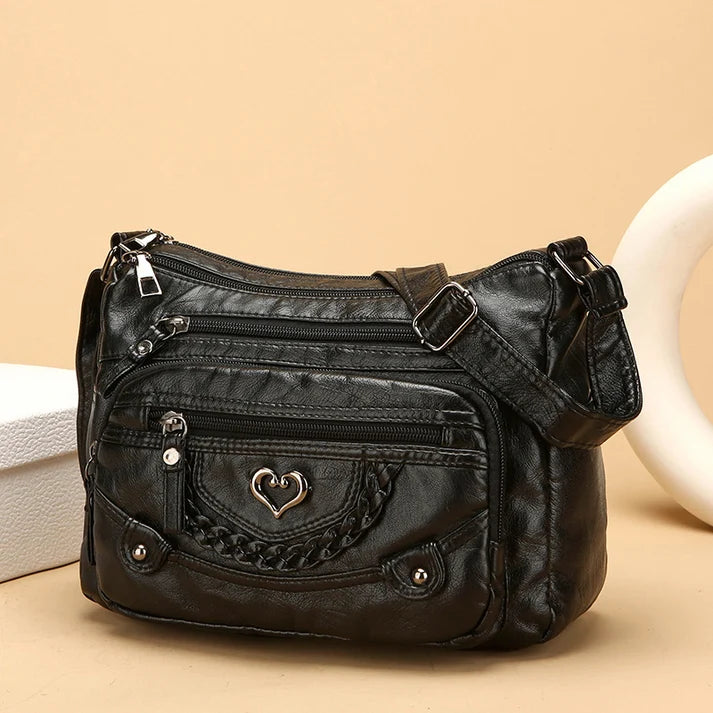 📢📢50% OFF !! ⏰Women's Soft PU Leather Multi-Pocket Crossbody Bag