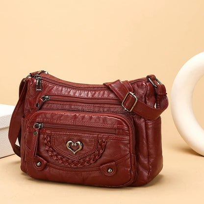 📢📢50% OFF !! ⏰Women's Soft PU Leather Multi-Pocket Crossbody Bag