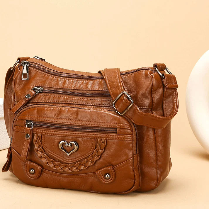 📢📢50% OFF !! ⏰Women's Soft PU Leather Multi-Pocket Crossbody Bag