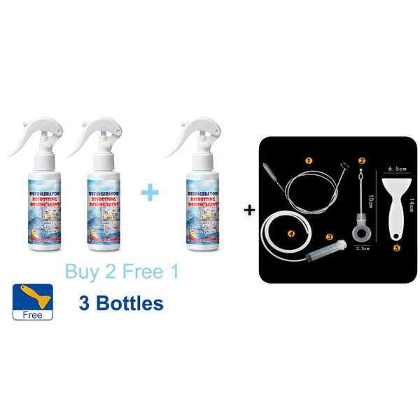 🧊 Buy 2 Get 1 Free | Defrosting Spray for Fridge Freezer 🎁 Includes Free Spatula